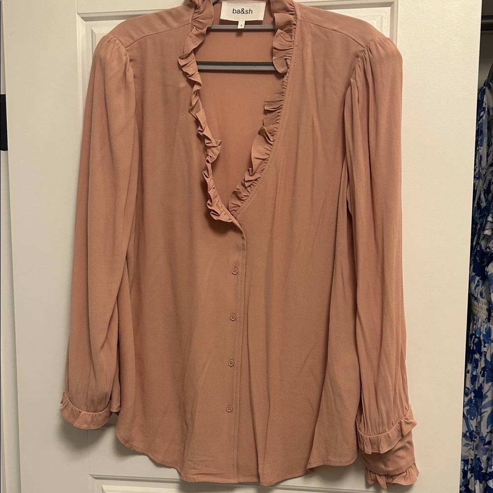 Ba&sh Women's Blush Ruffle Blouse